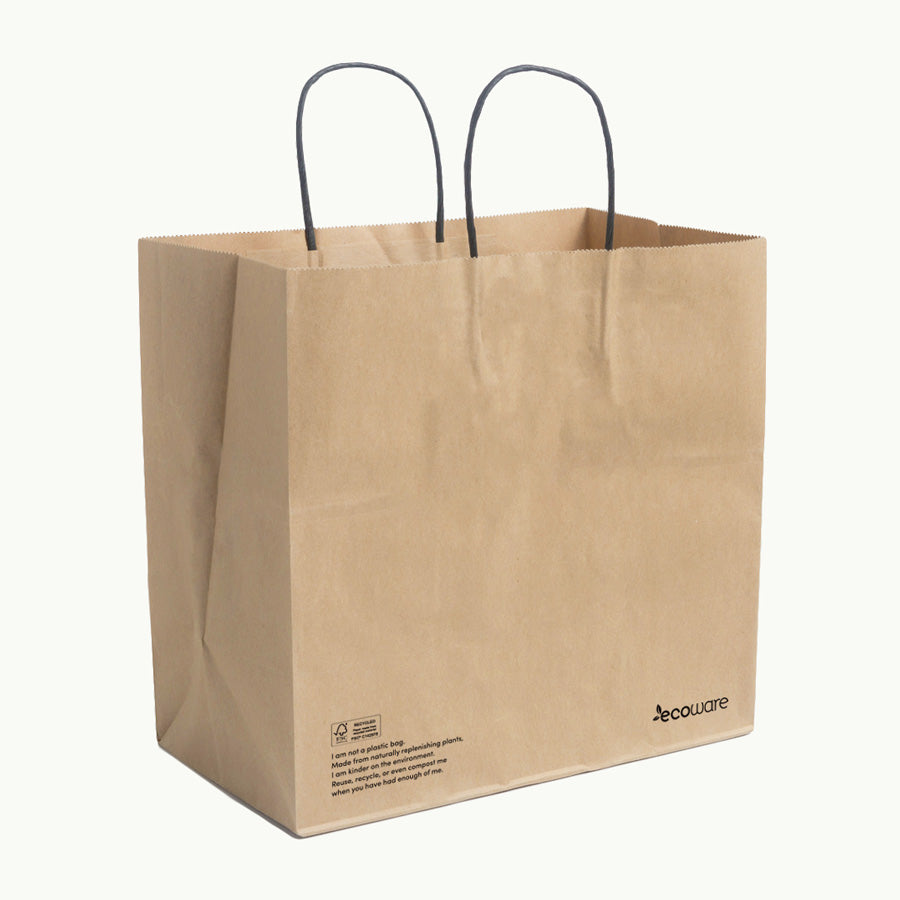Kraft Handle Bag with Printing - FSC RECYCLED
