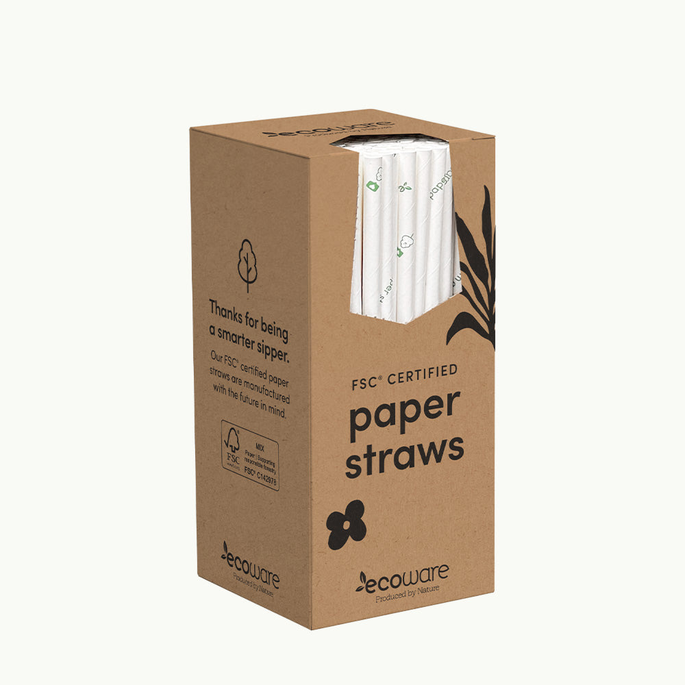 Regular Paper Straws - Box of 250 - FSC MIX