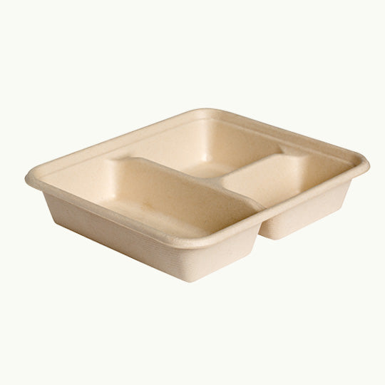 3 Compartment Sugarcane Box & Lid