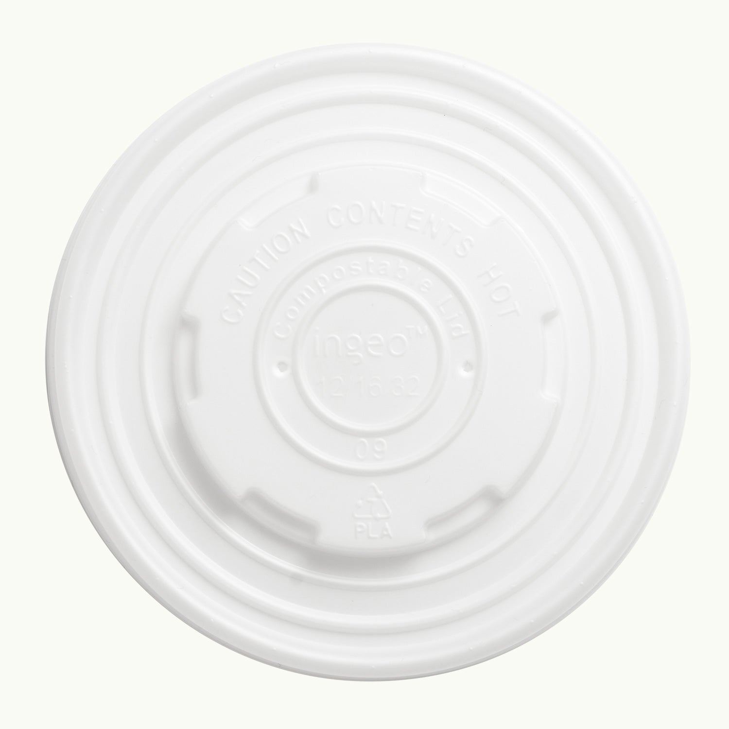 Ecoware Ingeo™ bioplastic lid for EcoBowl range, 115 mm.