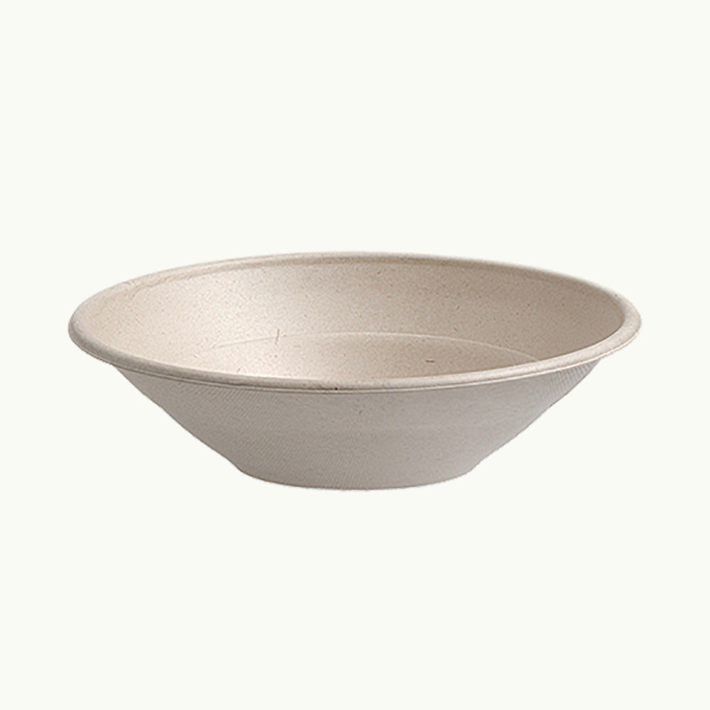 Compostable sugarcane bowls are certified for home and industrial composting, available in 500ml, 700ml and 960ml.